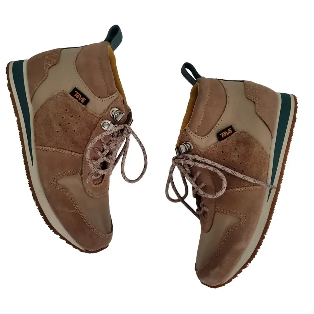 TEVA Highside '84 Mid‎ Sneakers Women's 5.5 Beige Suede Casual Outdoor Shoes